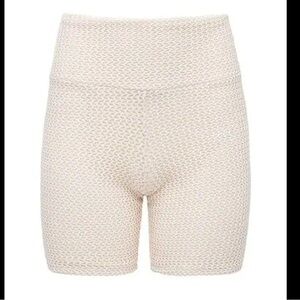 Montce Cream Bone Crochet Midi Bike Shorts S